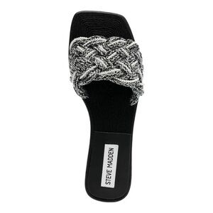 Steve Madden Womens Zeal Woven Slide Black Multi 8M